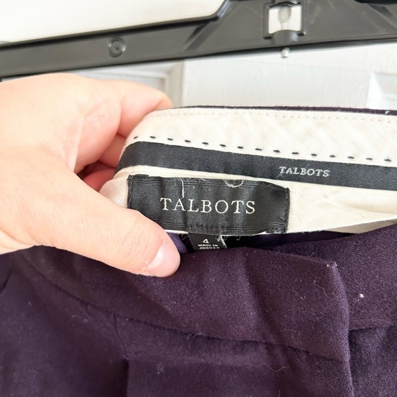 Talbots eggplant purple wool blend trousers size 4 - Picture 3 of 4